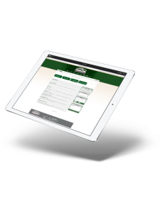 An iPad with a browser display a web page.